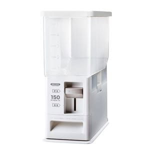 (12個セット) 計量米びつ/ライスストッカー (6kg型 ホワイト) 計量単位（約）：1合 プラスチック製 洗える