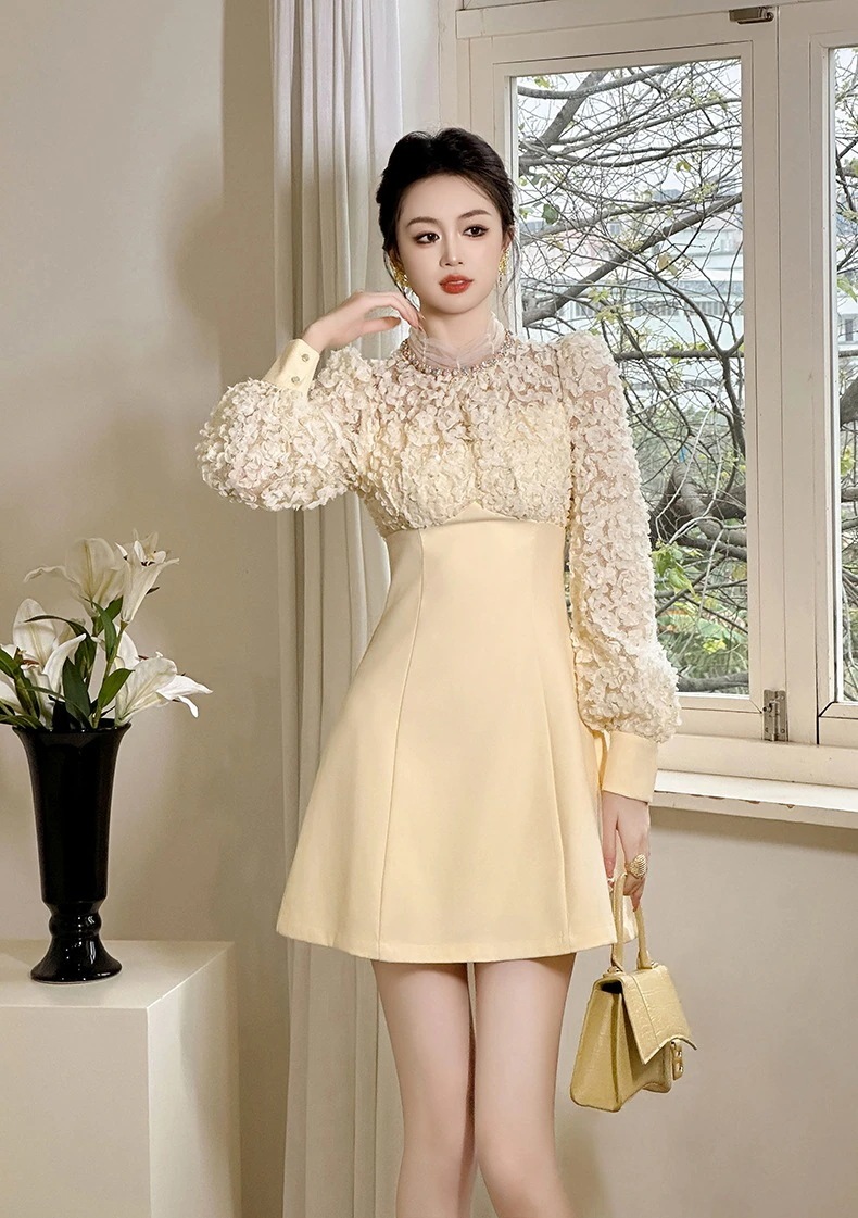 【3日で出荷】秋冬新品 Aライン ワンピース パーティードレス キャバ 着痩せ 大人 お呼ばれ 同窓会 披露宴 卒業式 結婚式 ウェディング 二次会 成人式 メガ割