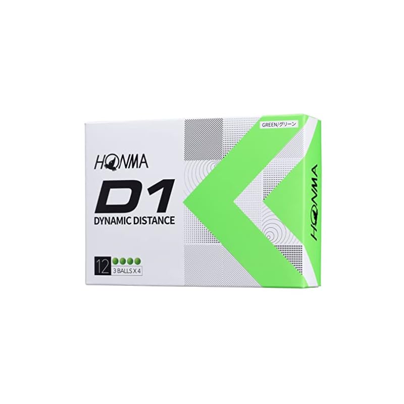 【3日以内発送】ホンマ HONMA D1 2022 モデル BT2201 GR グリーン 3ダース(36球入) ゴルフ 公認球 HONMA