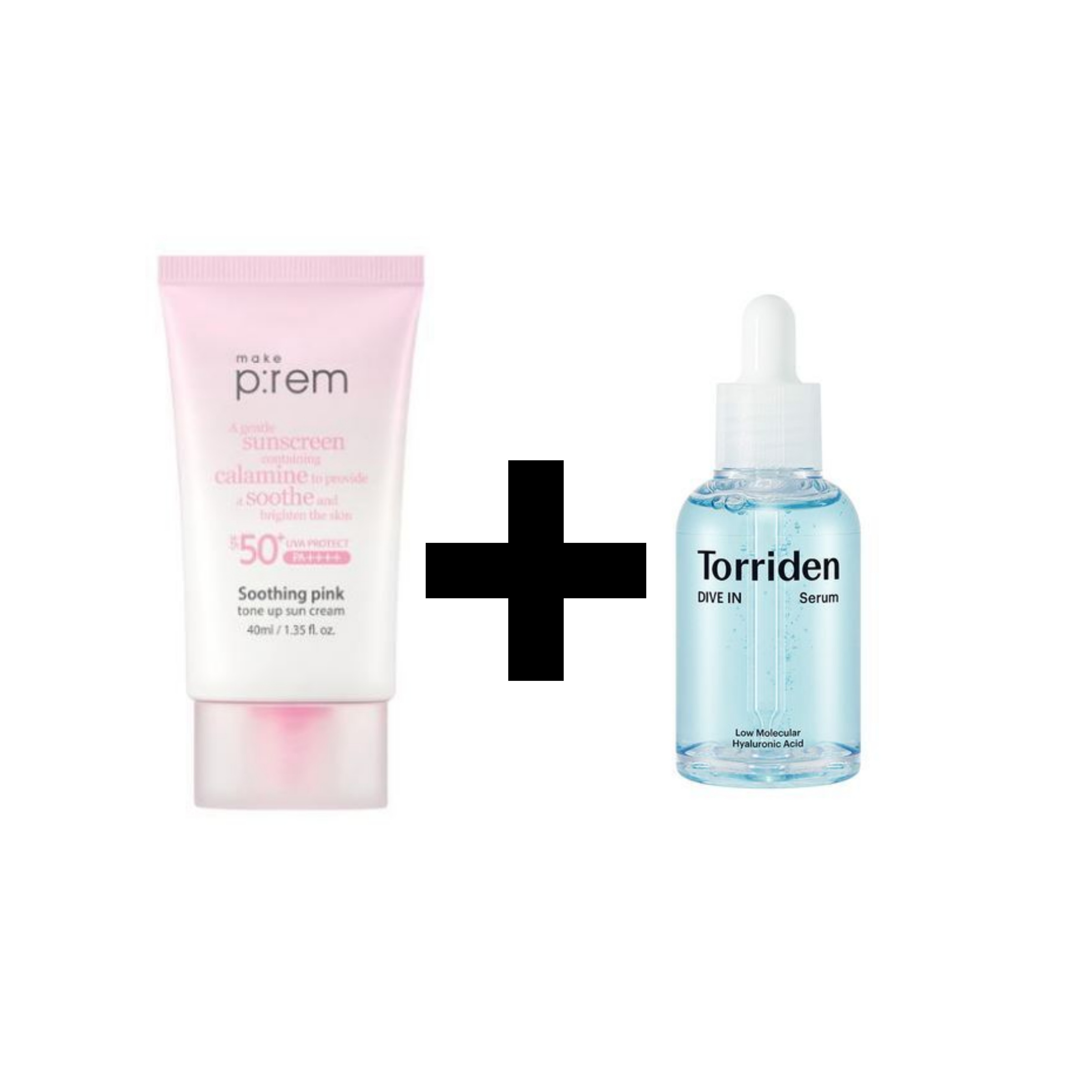 [しっとり生気トーンアップセット] メイクフレム スージング ピンクトーンアップ サンクリーム 50ML + ダイブインセラム 50ML