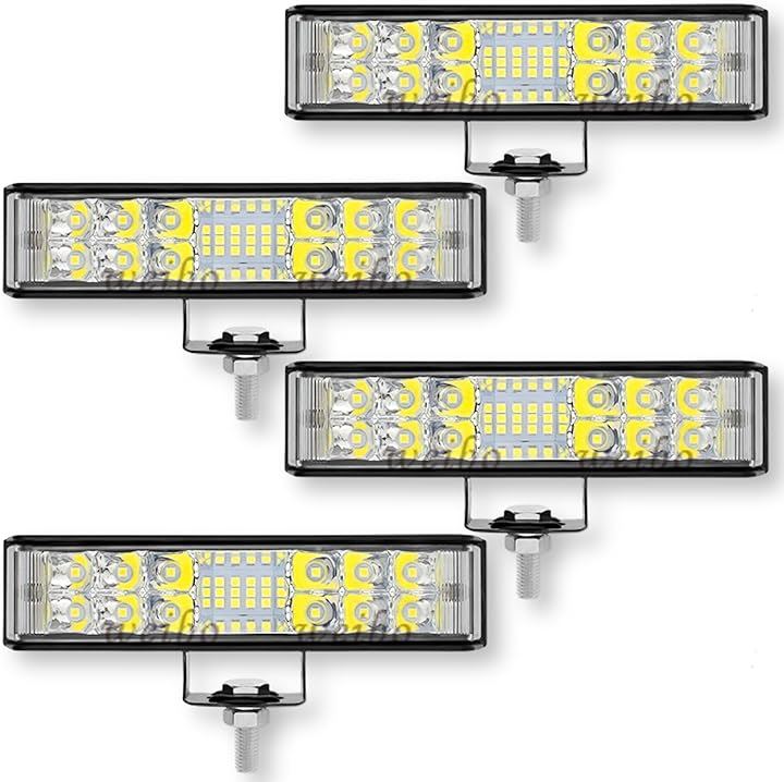 LED作業灯 ledバーライト 車 ワークライト 12V 24V 兼用 広角 36W IP67 防水 防塵 4個セット 0842( 4個セット 0842)