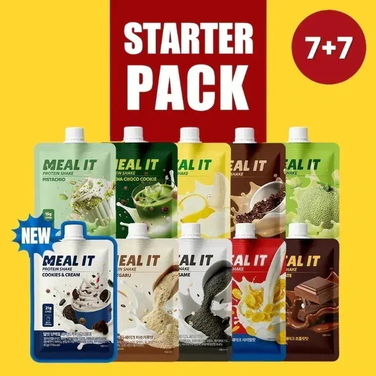 【7+7】 MEALIT プロテインシェイク, 40g, 14個