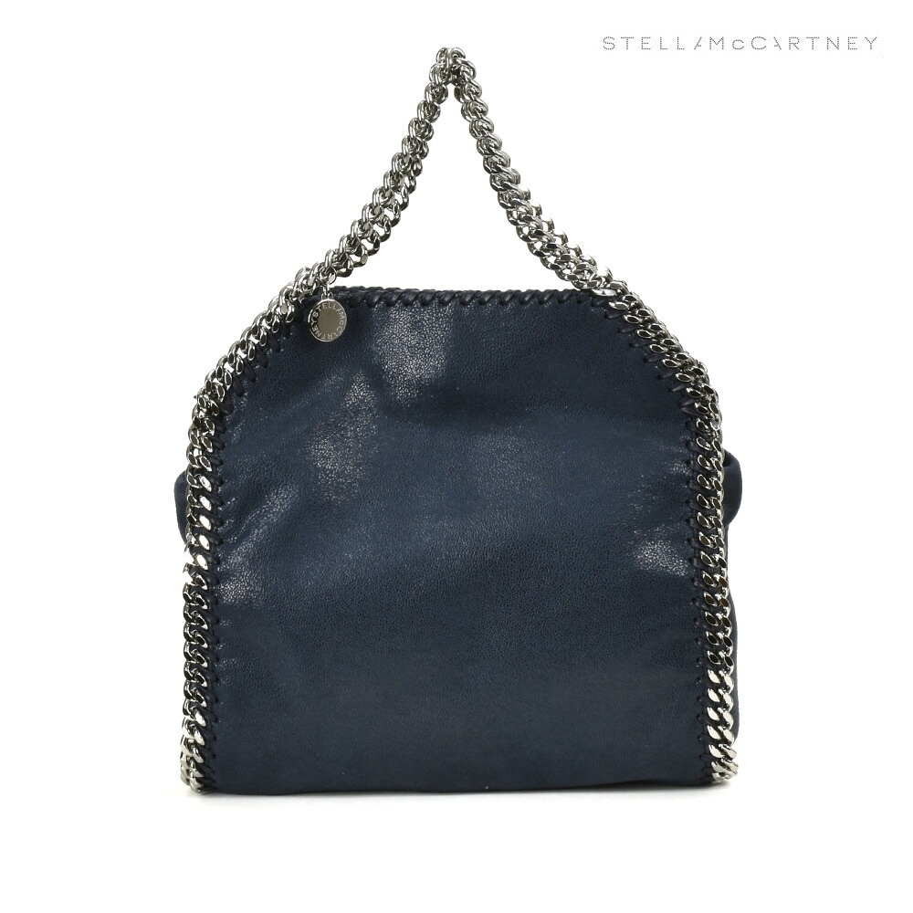 ステラマッカートニー STELLAMcCARTNEY FALABELLA MINIBELLA ファラベラ 2WAYバッグ クラッチ ショルダー ネイビー[371223w9132-4061］