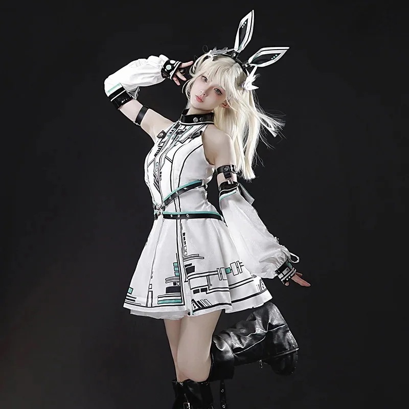 正規品デザイン未来戦姫ロリータワンピース手袖白ゴシックロリータセット