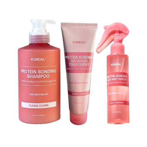 プロテインダメージケアシャンプー500ml + ノーウォッシュトリートメント130ml + ヘアミストセラム150ml 3点セット 5,915円