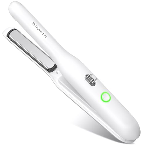 ヘアアイロン コードレス【電池着脱式・機内持ち込み可 】充電式アイロン 160℃～200℃三段階温度調節 バッテリー取り外し可能 ミニ 持ち運び 携帯 前髪 ヘアストレートナー ストレート コンパクト