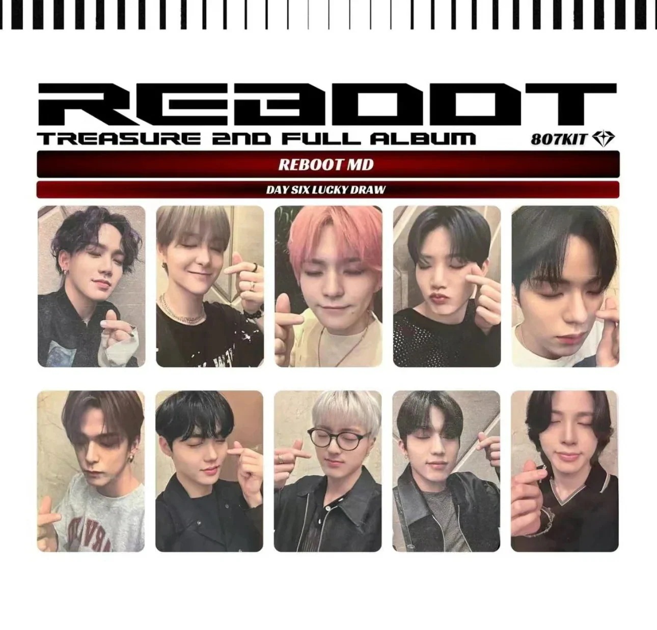 treasure 2nd full album reboot md day 6 lucky drawメンバ