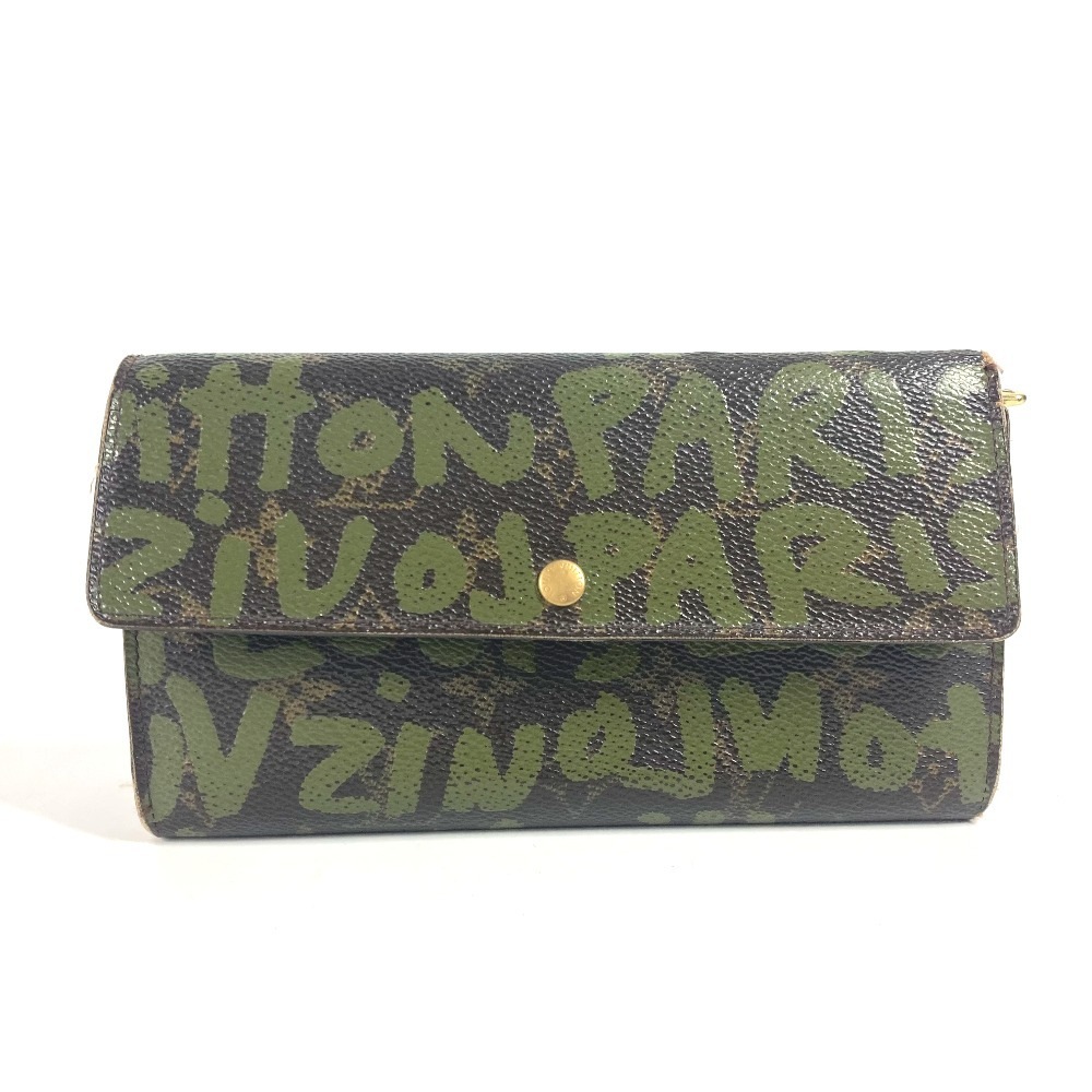 長財布 M92188 ポシェット・ポルトモネ クレディ モノグラムグラフィティ ロングウォレット フラップ モノグラムグラフィティキャンバス カーキ