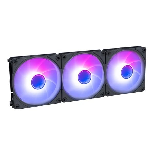 ARGB LED内蔵 ケースファン 3個セットモデル ブラック OWL-FS1225ARGB-BK3P