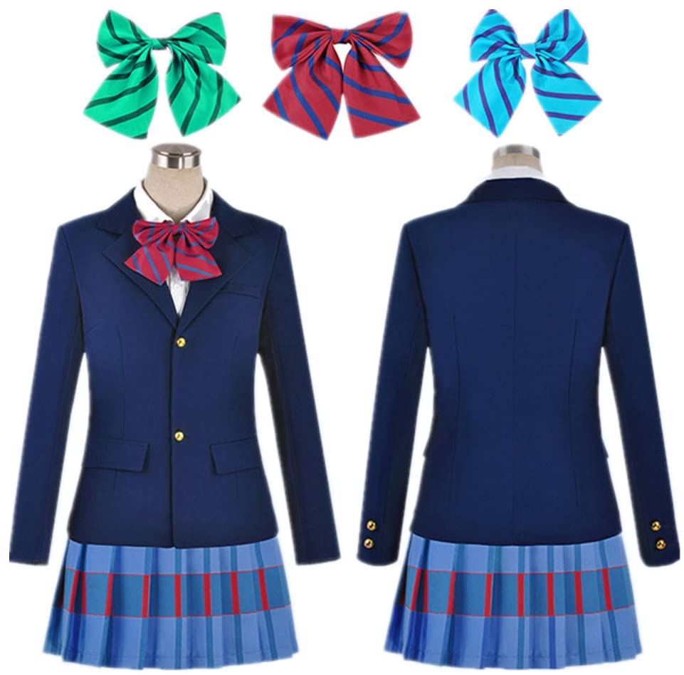 ラブライブ 制服 国立音ノ木坂学院 女子制服 リボン３つ付き コスプレアニメ コスチューム