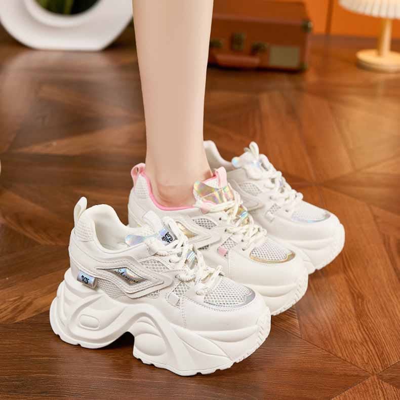 厚底 スニーカー レディース身長アップ 歩きやすい シューズ レディース