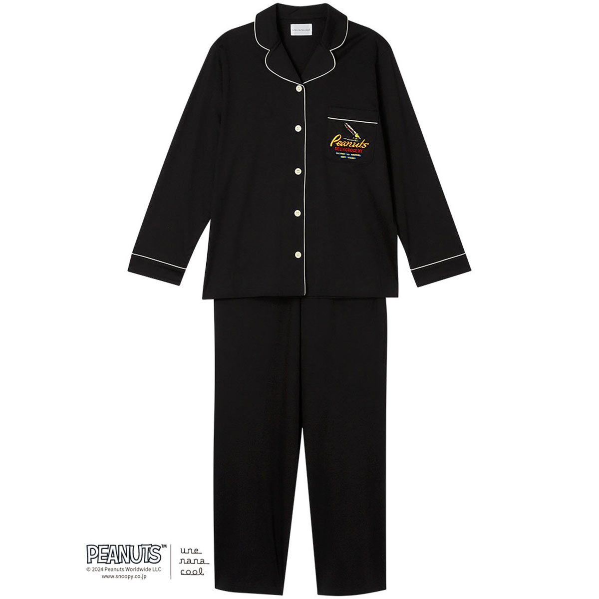 ウンナナクール 綿100 PEANUTS × une nana cool やわらかパジャマ スヌーピ
