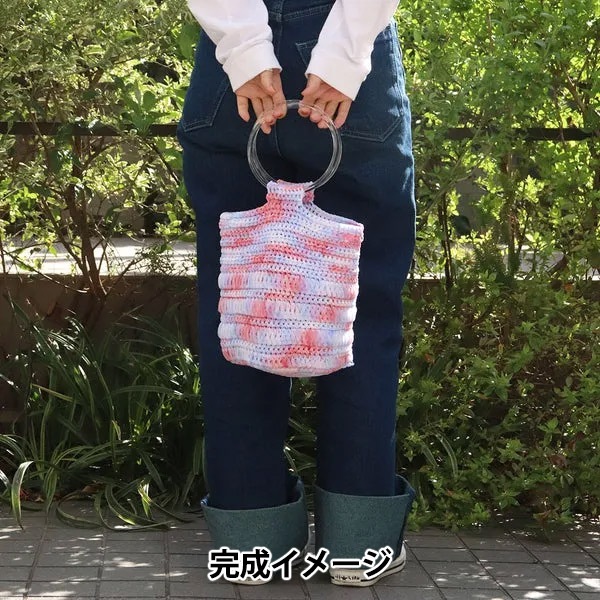 編み物キット 『NAILYクリアハンドルバッグキット ベリーソーダ A-001』 SAWADA 澤田