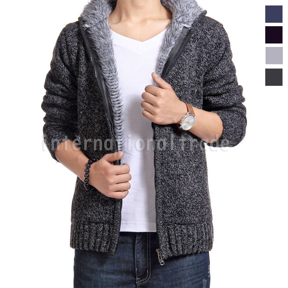 海外 メンズ 服 裏ボア ニット パーカー 暖かい 防寒 おしゃれ カジュアル 秋冬 あったか 暖かい 寒さ対策 寒冷地 アウトドア アウター スタイリッシュ カジュアル シンプル 男性