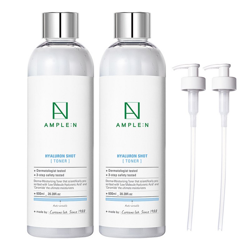 ヒアルロンショットトナー大容量600mL 2個 + トナーポンプ