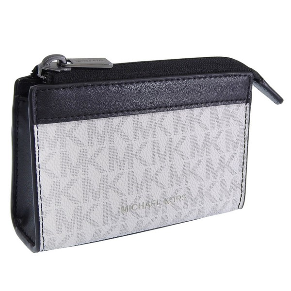 マイケルコース コインケース 小銭入れ カードケース カード入れ メンズ アウトレット ホワイト COOPER SMALL POUCH W DOG CLIP 36F5LCOC6B-BRIWHT MIC