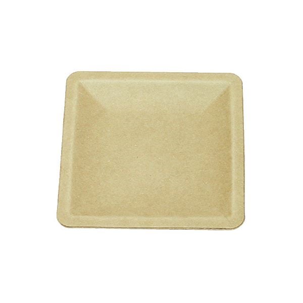 （まとめ）パルプ盆 コースター 100x100mm 313-551[x50セット]