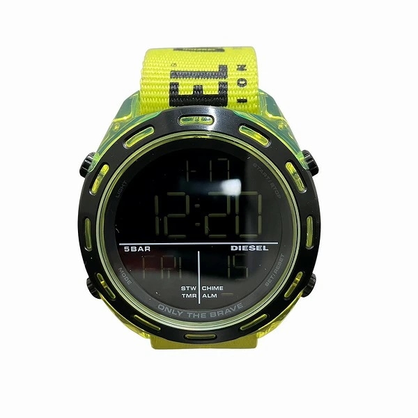 ディーゼル クラッシャー DZ1895 クォーツ デジタル 腕時計 メンズ 【中古】
