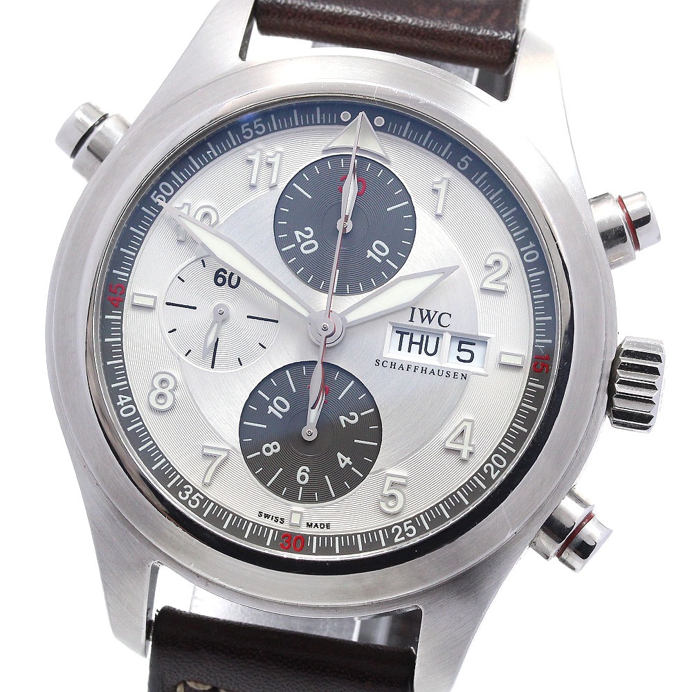 訳あり IWC SCHAFFHAUSEN IW371806 スピットファイア ダブル クロノグラフ 自動巻き メンズ _845935【中古】