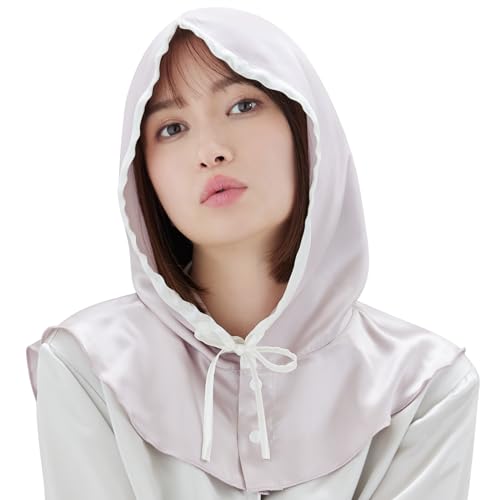 [] シルク ナイトキャップ 冷感 キャップ ヘアバンド ターバン シルク100% 帽子型 フードデザイン 朝まで脱落なし ナイトフーディ エアコン乾燥対策 ゴムなし 美髪 ヘアキャップ 保湿