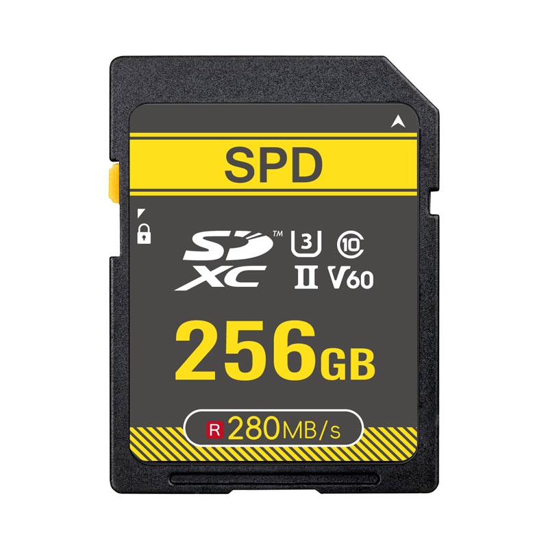 SDXCカード 256GB SPD UHS-II Class10 U3 V60 R:280MB/s W:195MB/s 4K Ultra HD対応 国内5年保証