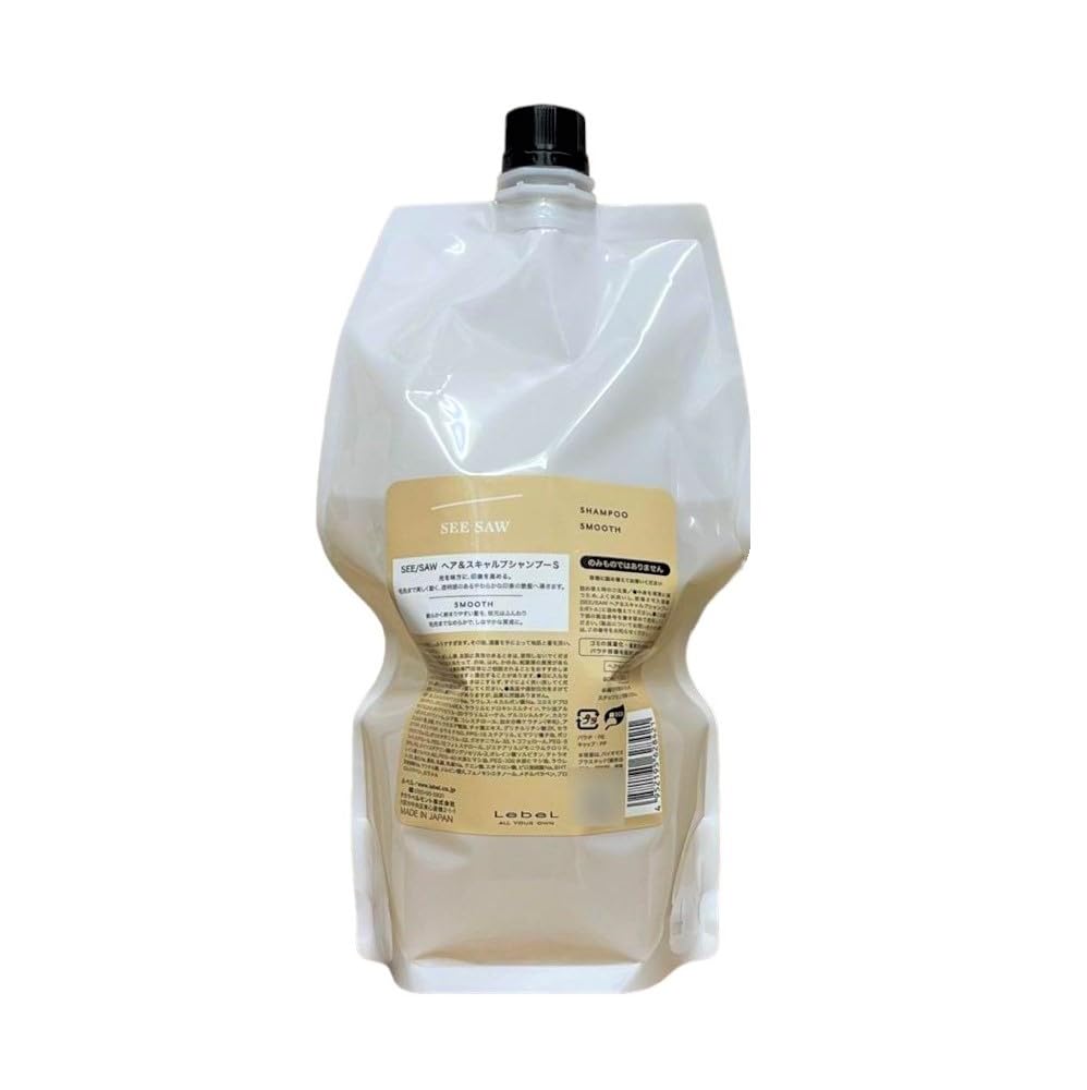Qoo10最安値挑戦 ルベル SEE/SAW ヘア＆スキャルプシャンプーS スムース 800ml レフィル