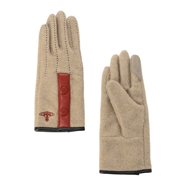 レディース 手袋 ORB刺繍 バイカラー手袋 4131VW350