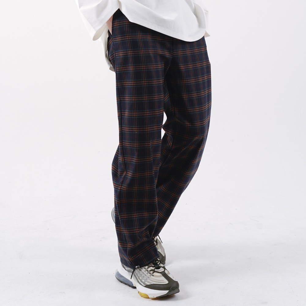 TARTAN PLAID PANTS (NAVY)