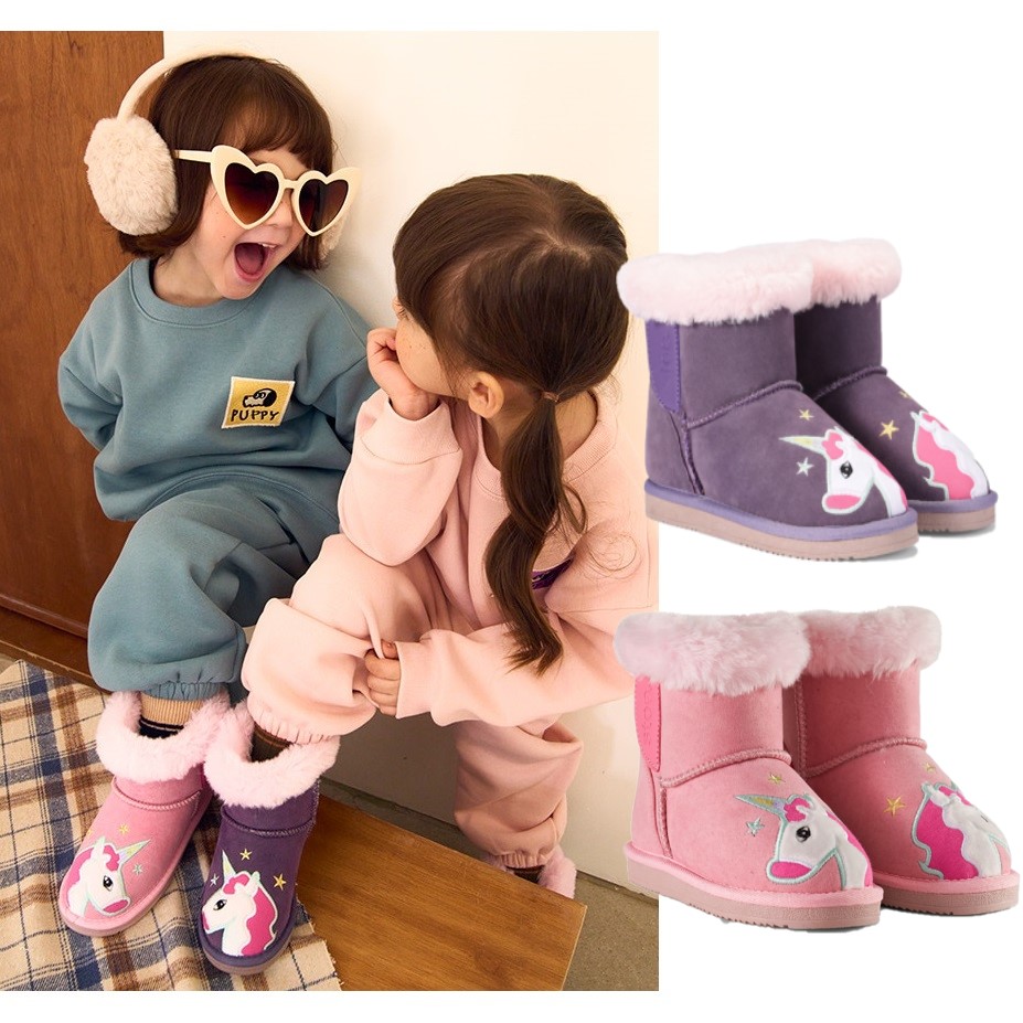 [STOEKIDS]子供冬ファッションリトルユニコーンパブーツ