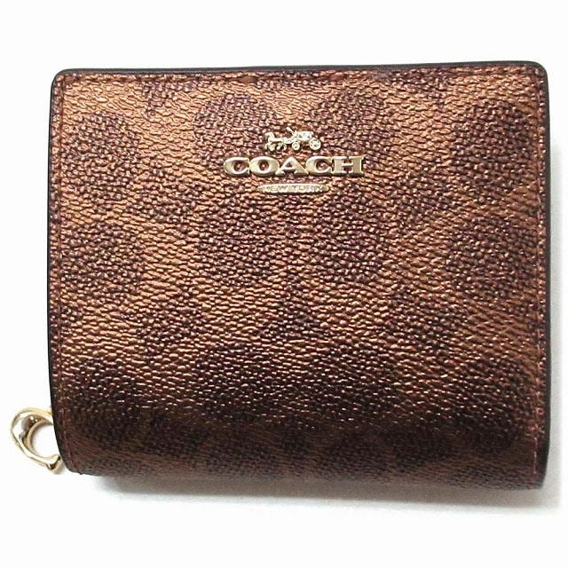 コーチ 財布 COACH アウトレット スナップ ウォレット・シグネチャー キャンバス 二つ折り財布 CCL96 IMYGQ