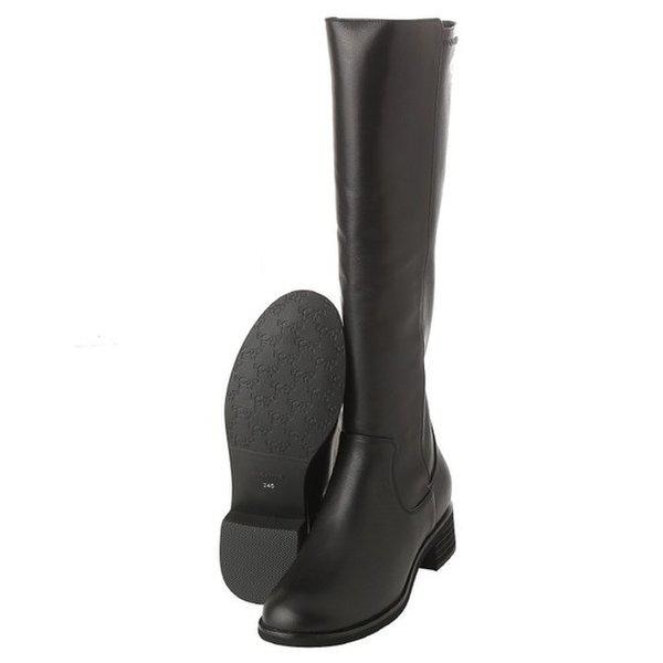 軽量クッション天然皮革バックスパン女性ロングブーツ1XWL01XS_GN