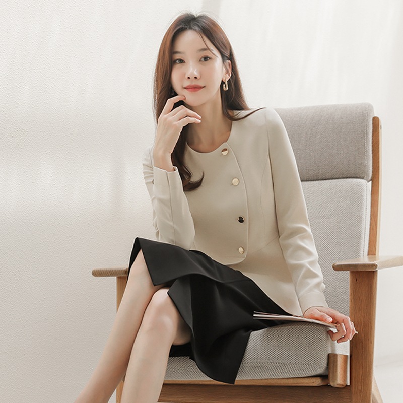 韓国 ジャケット セット スーツ エステティック 眉毛ビューティーサロン 洗えるスーツ 20,685円
