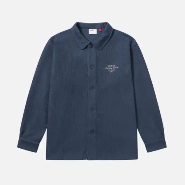 長袖Tシャツ JQS W244001LJKO1-DNY 男性用ワッフルシャツジャケット