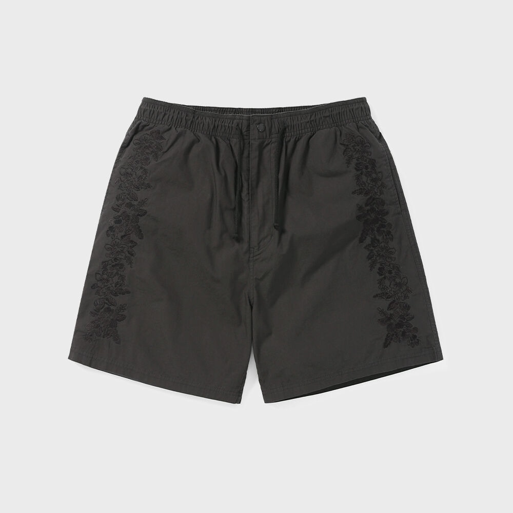 ディスイザーネバーザット フローラル刺繍 ショート ブラック