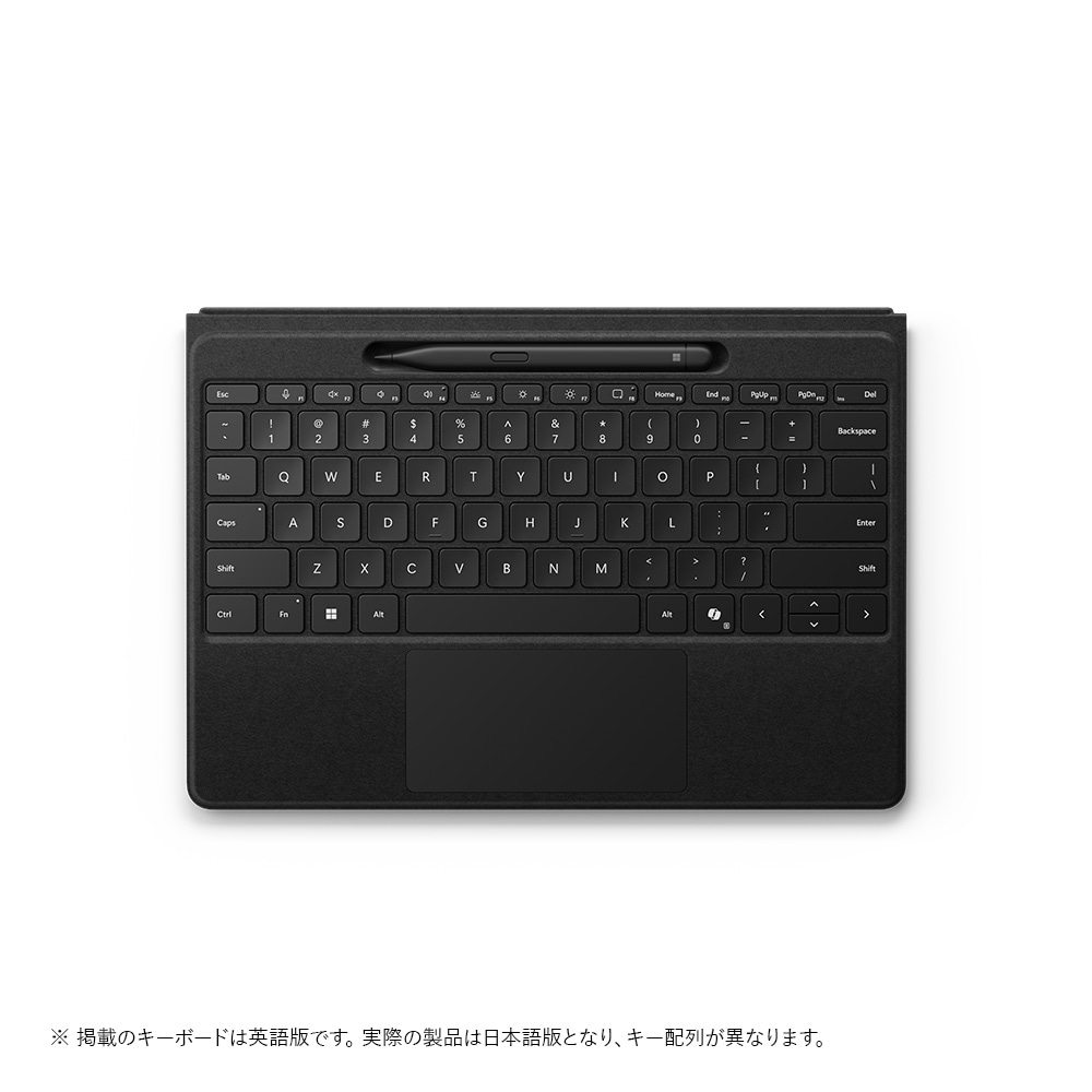 マイクロソフト 8YU-00022 Surface Pro 13 インチ フレックス キーボード（ペン収納付き/スリム ペン付き） ブラック 8YU00022PRFLKBBK