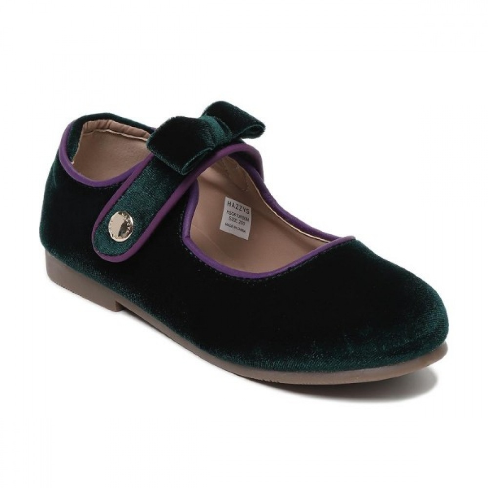 [ヘッジズキッズACC] ヘッジズスカイズガールズベルベットシューズ HSG61UR50M_GN
