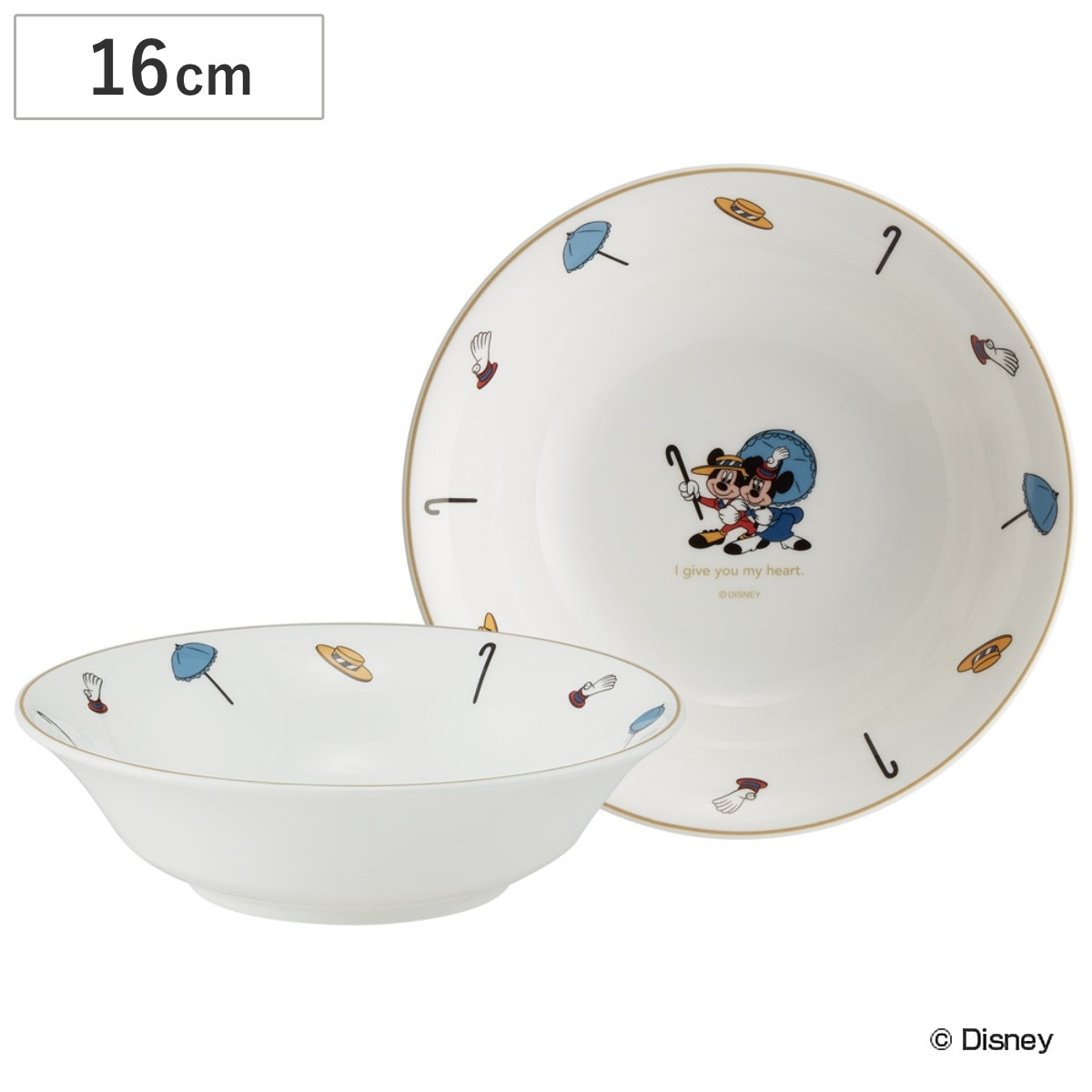 ボウル 16cm シリアルボウル ミッキー＆ミニー 電子レンジ対応 食洗機対応 皿 お皿 プレート 器 うつわ ディズニー キャラクター かわいい 日本製 おしゃれ 中鉢 サラダボウル