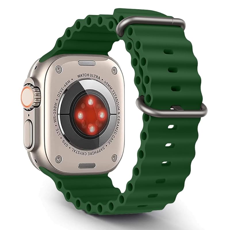 TANAKEY オーシャンバンド 対応 Apple Watch Ultra 49/45/44/42mm 41/40/38mm, ウォータースポーツシリコーン交換用バンド 対応 iWatch Ultra