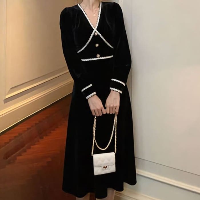 【早い者勝ちタイムセール】ワンピース レディース 30代 40代 50代 Vネック ハイウエスト 長袖 春 秋 冬 おしゃれ フォーマル 発表会 参観日 パーティー 卒業式 卒園式 入学式 入園式 マ