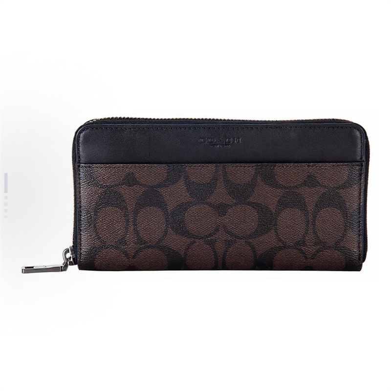 【20%再値下げショップクーポン発行中!】 即納 財布 長財布 F58112 ラウンドファスナー シグネチャー メンズ レディース アウトレット MABR ブラウン