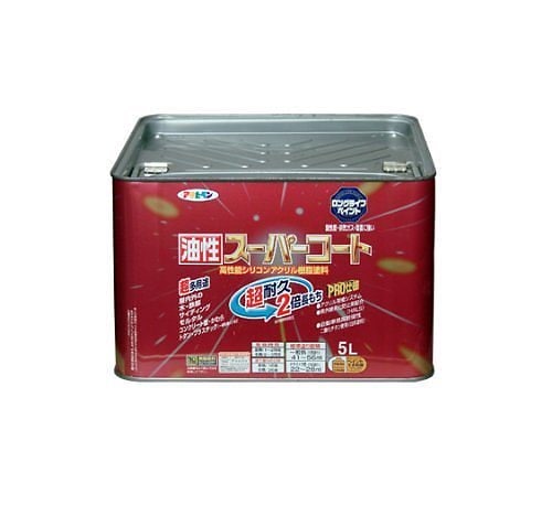 （まとめ買い）油性スーパーコート 5L ツヤ消し白 [x3缶セット]