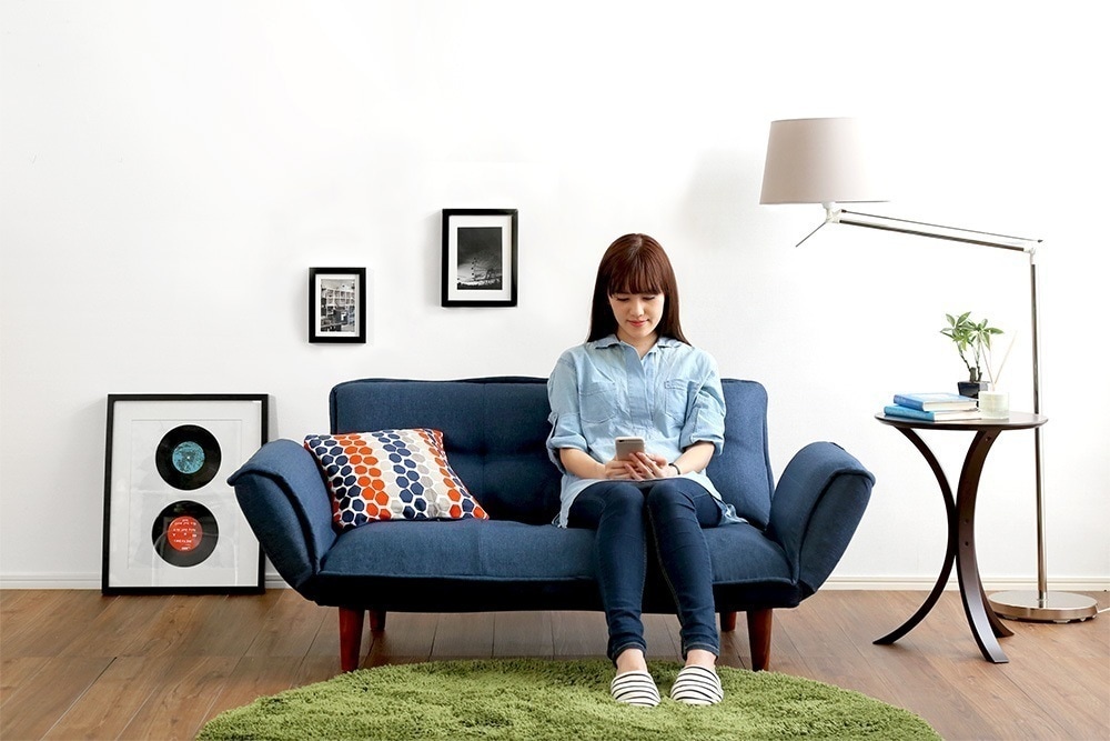 ソファー 2人掛け リクライニング おしゃれ レトロ カジュアル 日本製 ポケットコイル ベッド 二人掛け 完成品