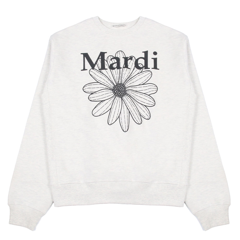 OVERSIZED SWEATSHIRT FLOWERMARDI OATMEAL BLACK 長袖 レディース 韓国 ファッション アパレル