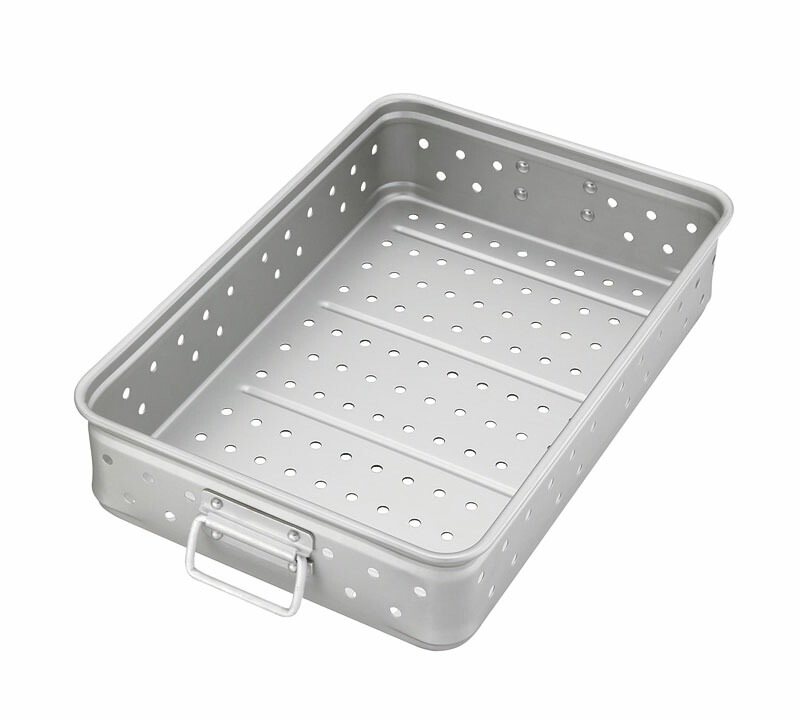 中尾アルミ製作所 アルマイト キングボックス（番重） パンチング手付き 大 140