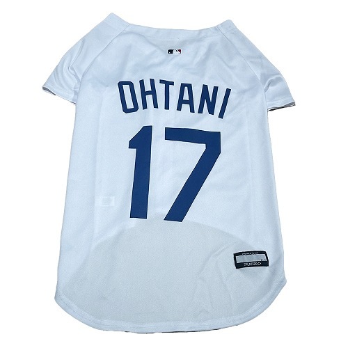 ファンタジーワールド【ペット用品】MLB公式 ドジャース 大谷翔平選手モデル ユニフォーム ジャージ 3LXサイズ ホワイト P-0849790211988【ペット用野球ウェア】