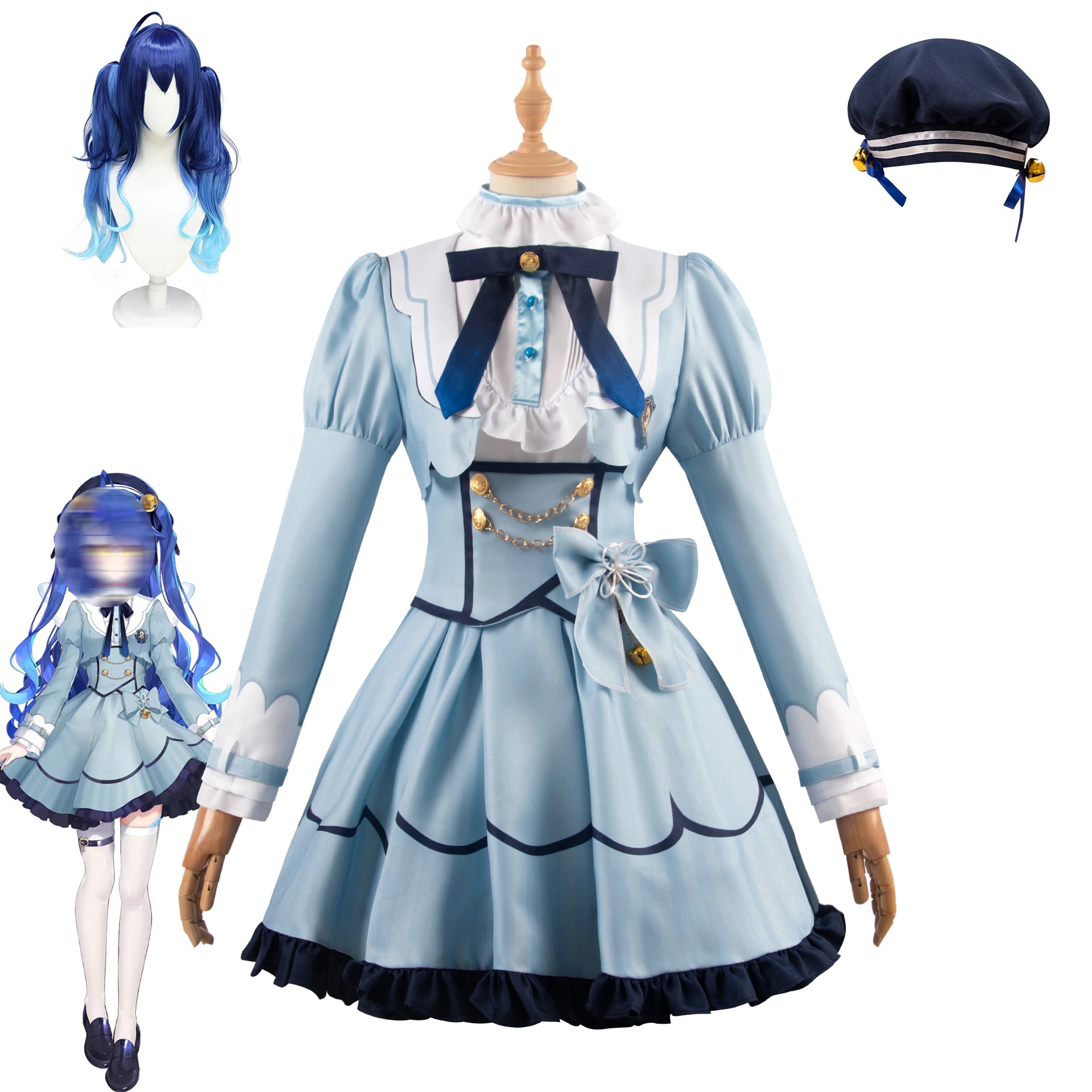 天宮 こころ コスプレ　巫女　コスチューム　可愛い　にじさんじ　小柄　ワンピース　礼服　洋服　ロリータ服　ハロウィン　クリスマス
