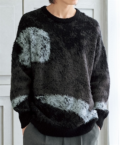 ニット・セーター オーバーサイズグラデーションシャギーニット 大きいサイズ有