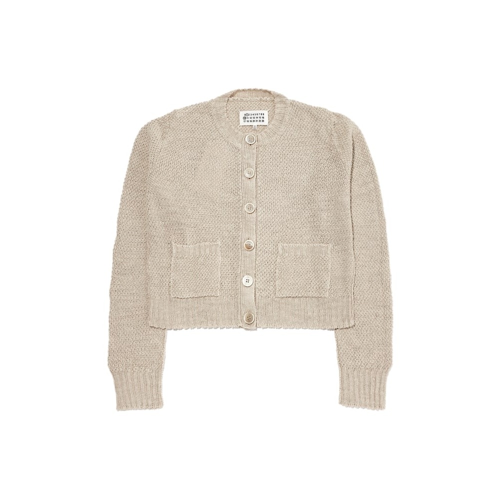 メゾンマルジェラメゾンマルジェラカーディガンヘンプバスケットウィーブニットベージュ S51HP0004 S18200 113 RDJS51HP0004 S18200 113