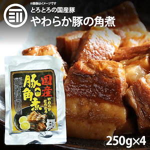 [前田家] やわらかとろとろ 豚角煮 1kg (250gx4袋) 国産豚 豚の角煮 煮豚 煮込み料理