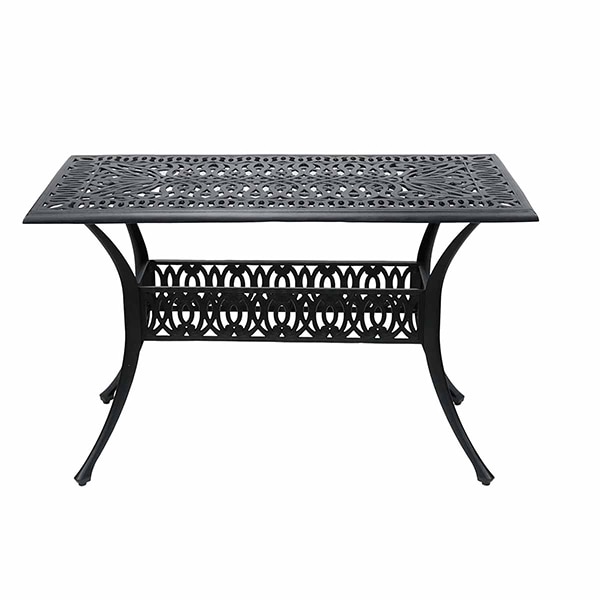 住まいスタイル BKS-RG124BLK アルミ製レクタングルテーブル 単品販売 「トルペ」 メーカー直送